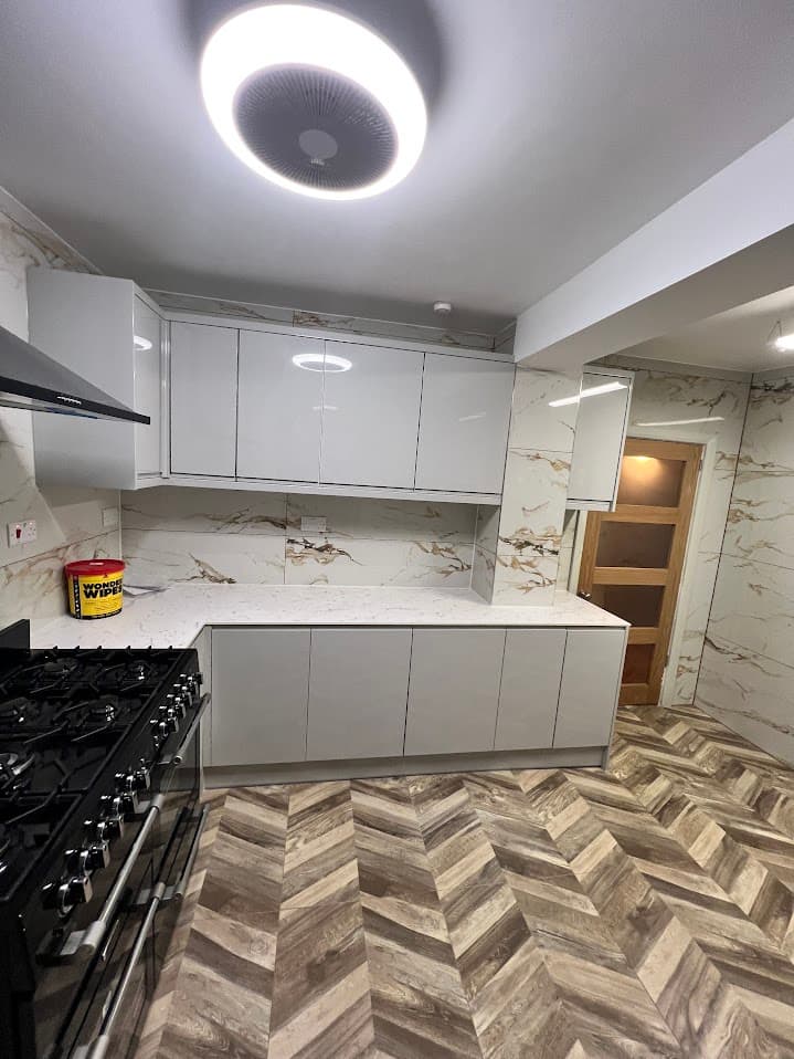 Marble & Chevron Kitchen detail