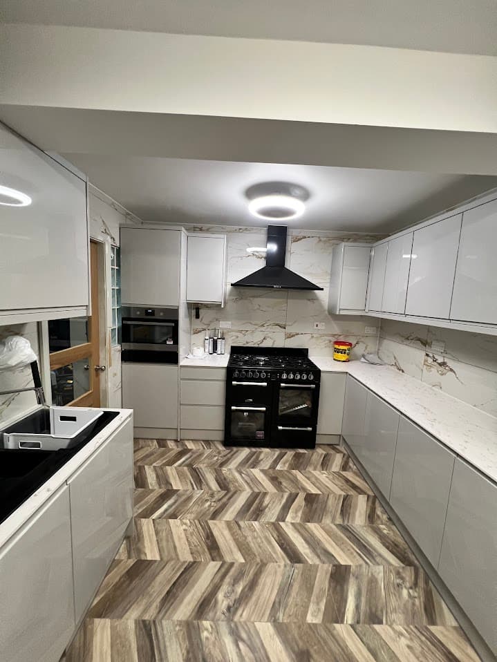 Marble & Chevron Kitchen detail