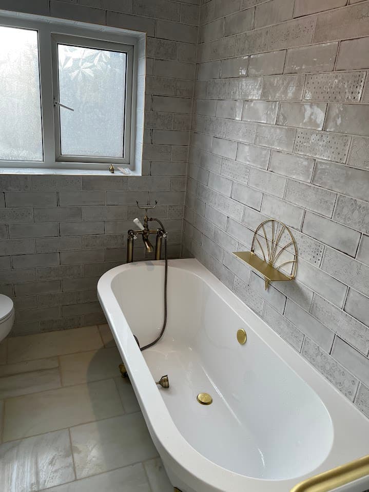 Textured Grey & Brass Suite detail