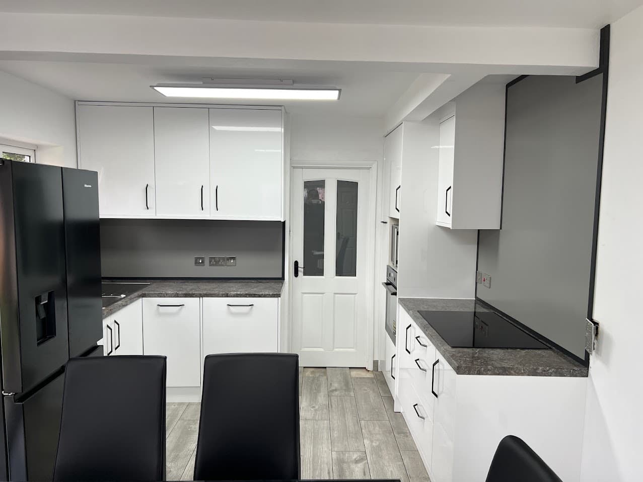 White Gloss & Graphite Kitchen detail