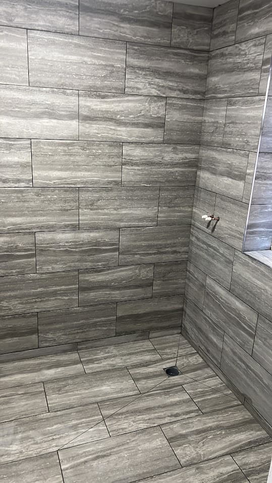 Linear Stone Wet Room detail