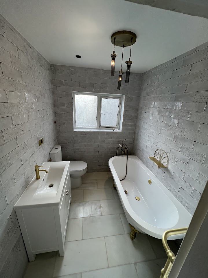 Textured Grey & Brass Suite